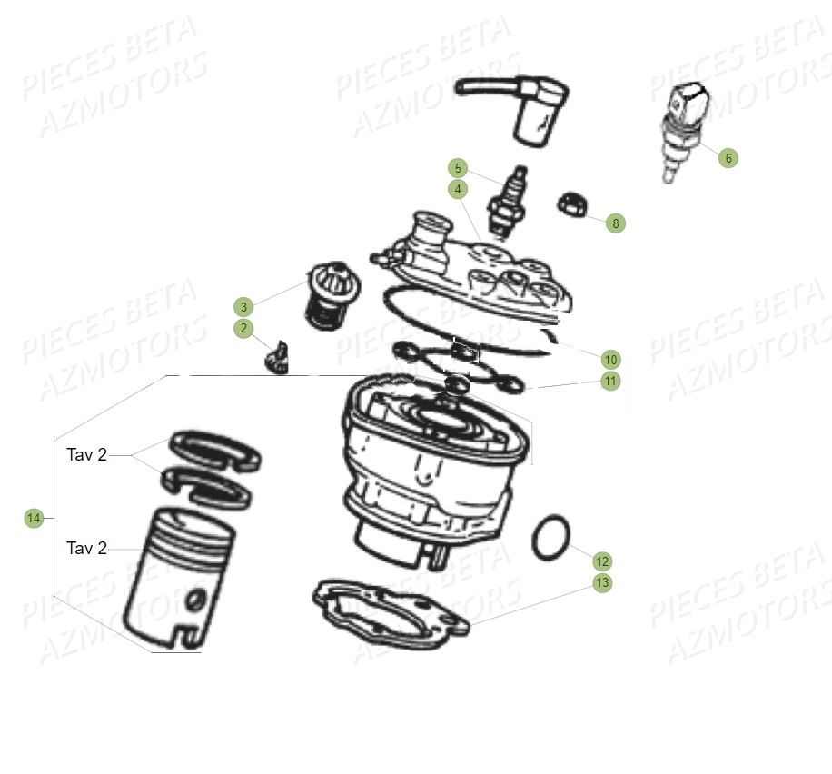 Cylindre BETA Pièces Beta RR 50 STANDARD - 2019