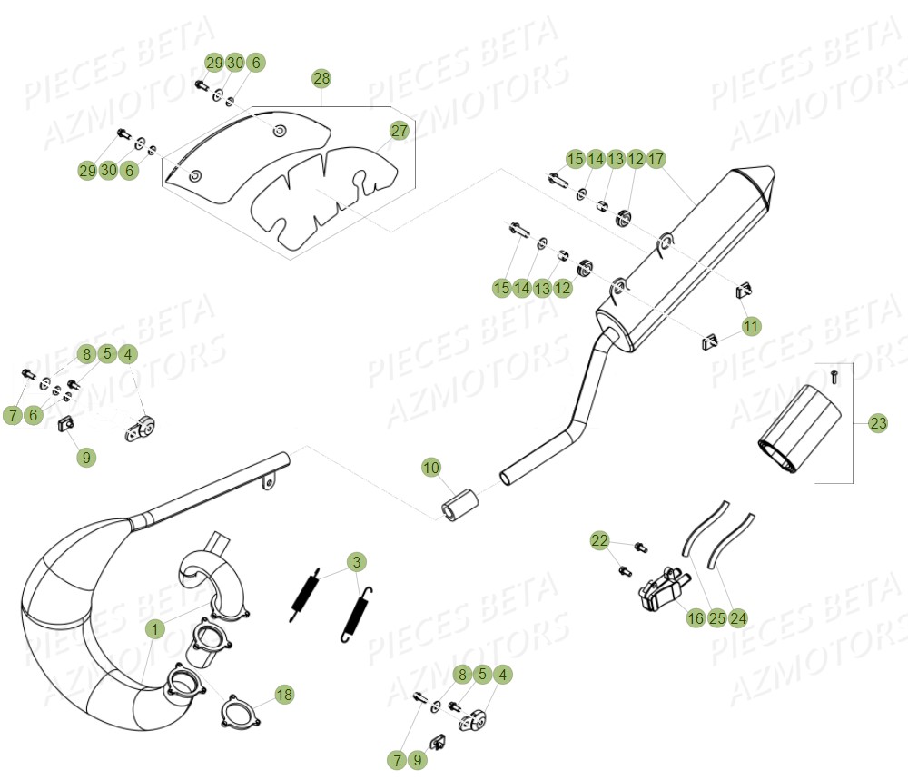 ECHAPPEMENT BETA Pièces Beta RR 50 STANDARD - 2019