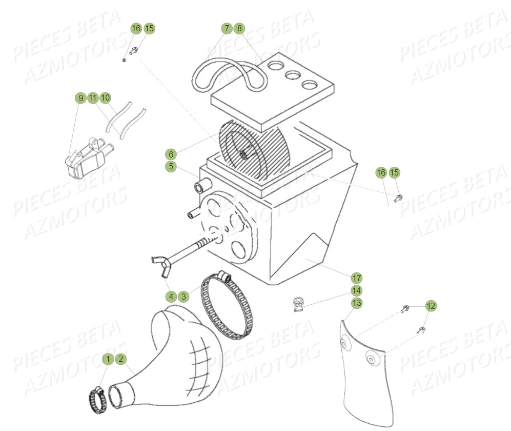 FILTRE A AIR BETA 50 RR STANDARD 19