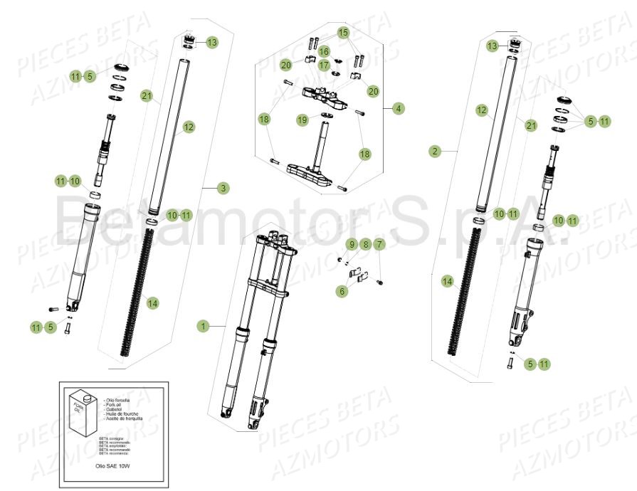 Fourche BETA Pièces Beta RR 50 STANDARD - 2019