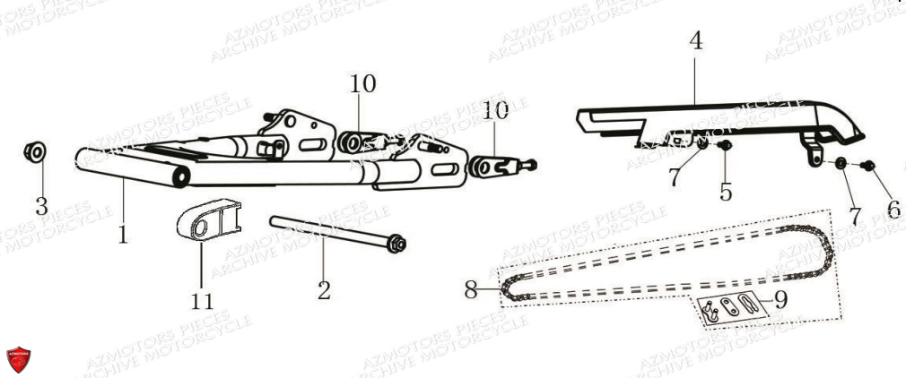 Bras Oscilliant ARCHIVE_MOTORCYCLE PIECE SCRAMBLER 50cc AM84 EURO4 ARCHIVE