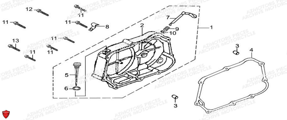 Carter D Embrayage ARCHIVE_MOTORCYCLE PIECE SCRAMBLER 50cc AM84 EURO4 ARCHIVE