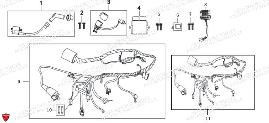 Faisceau Electrique ARCHIVE_MOTORCYCLE PIECE SCRAMBLER 50cc AM84 EURO4 ARCHIVE