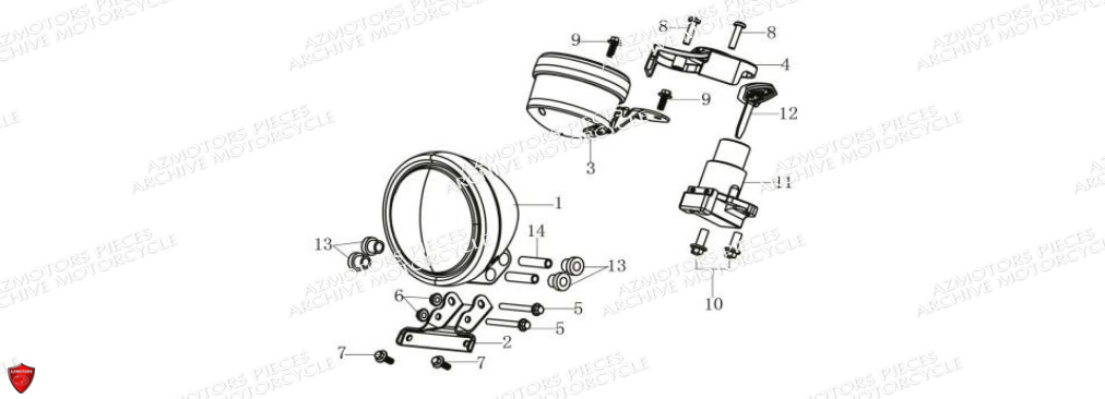Feu Avant ARCHIVE_MOTORCYCLE PIECE SCRAMBLER 50cc AM84 EURO4 ARCHIVE