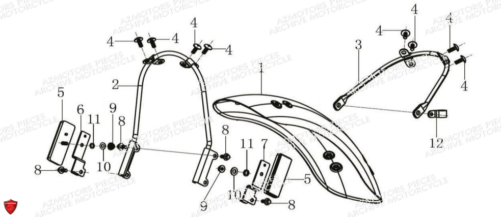 Garde Boue Avant ARCHIVE_MOTORCYCLE PIECE SCRAMBLER 50cc AM84 EURO4 ARCHIVE