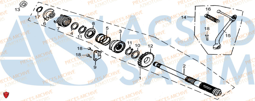 Kick ARCHIVE_MOTORCYCLE PIECE SCRAMBLER 50cc AM84 EURO4 ARCHIVE