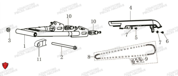 Bras Oscilliant ARCHIVE_MOTORCYCLE PIECE SCRAMBLER 50cc AM84 EURO5 ARCHIVE