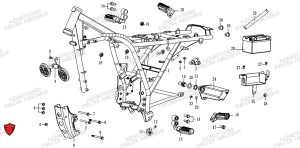 Cadre ARCHIVE_MOTORCYCLE PIECE SCRAMBLER 50cc AM84 EURO5 ARCHIVE