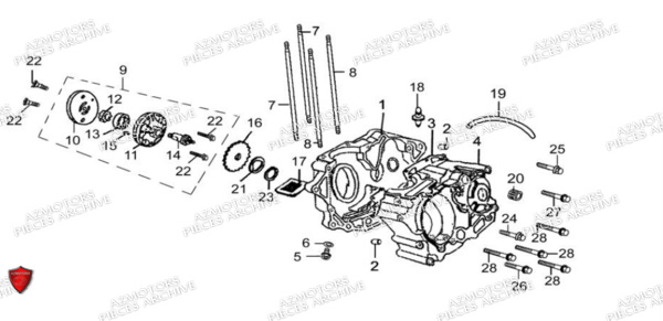 Carters Pompe A Huile ARCHIVE_MOTORCYCLE PIECE SCRAMBLER 50cc AM84 EURO5 ARCHIVE