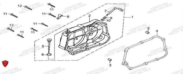 Carter D Embrayage ARCHIVE_MOTORCYCLE PIECE SCRAMBLER 50cc AM84 EURO5 ARCHIVE