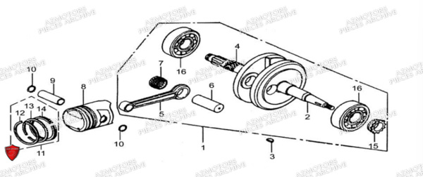 Embiellage Piston ARCHIVE_MOTORCYCLE PIECE SCRAMBLER 50cc AM84 EURO5 ARCHIVE