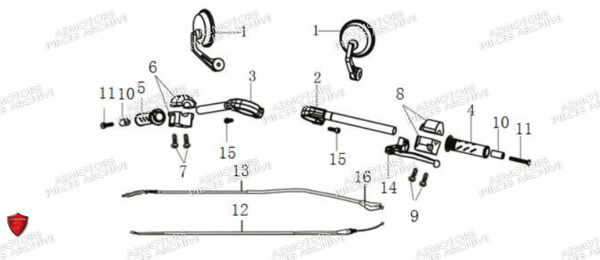 Guidon Et Retroviseur ARCHIVE_MOTORCYCLE PIECE SCRAMBLER 50cc AM84 EURO5 ARCHIVE