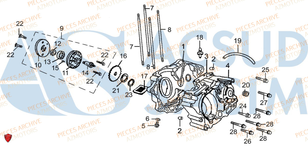 Pompe A Huile ARCHIVE_MOTORCYCLE PIECE SCRAMBLER 50cc AM84 EURO5 ARCHIVE