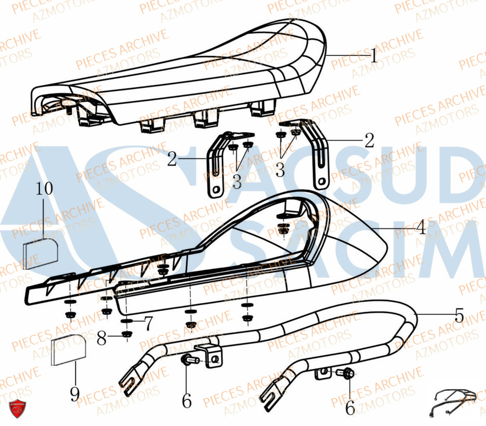 Selle ARCHIVE_MOTORCYCLE PIECE SCRAMBLER 50cc AM84 EURO5 ARCHIVE