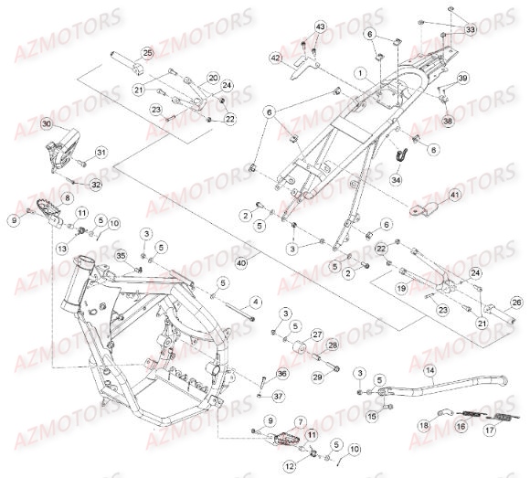 Accessoires Du Chassis BETA Pièces Beta RR 50 MOTARD SPORT - 2015