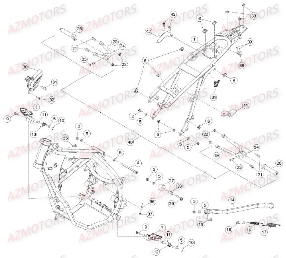 ACCESSOIRES_DU_CHASSIS BETA Pièces BETA RR 50 MOTARD SPORT [2015]