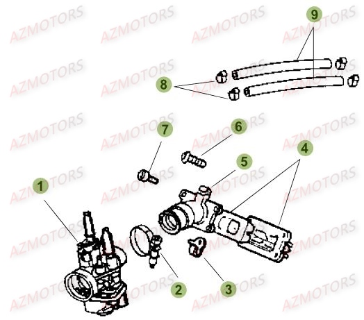 Carburateur BETA Pièces Beta RR 50 MOTARD SPORT - 2015
