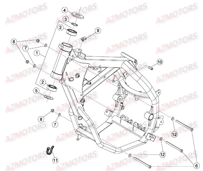 Chassis BETA Pièces Beta RR 50 MOTARD SPORT - 2015