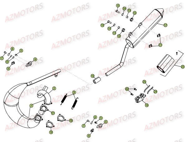 ECHAPPEMENT pour 50 SM SPORT 15