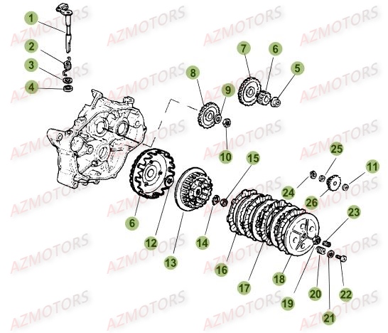 Embrayage BETA Pièces Beta RR 50 MOTARD SPORT - 2015