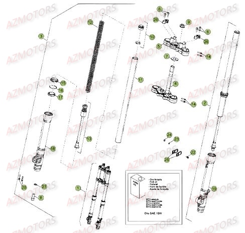 Fourche BETA Pièces Beta RR 50 MOTARD SPORT - 2015