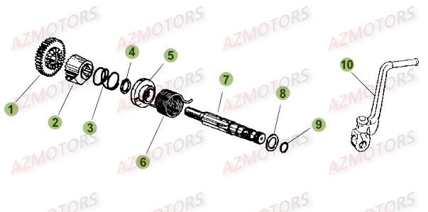 Kick Starter BETA Pièces Beta RR 50 MOTARD SPORT - 2015