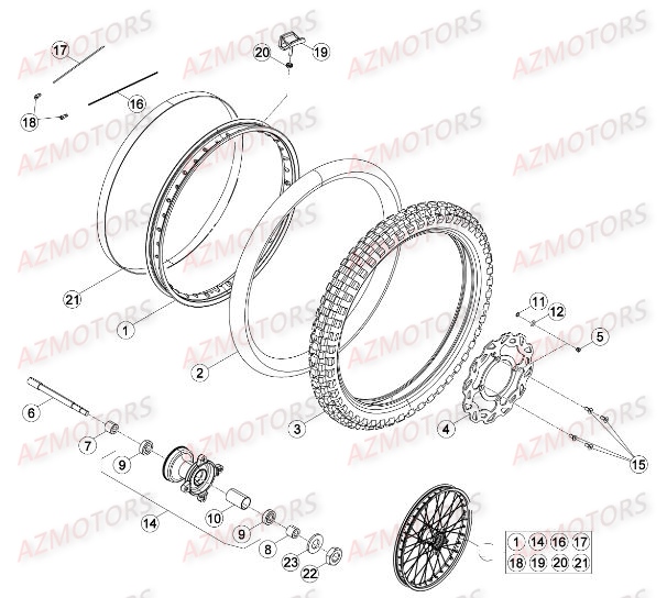 Roue Avant BETA Pièces Beta RR 50 MOTARD SPORT - 2015