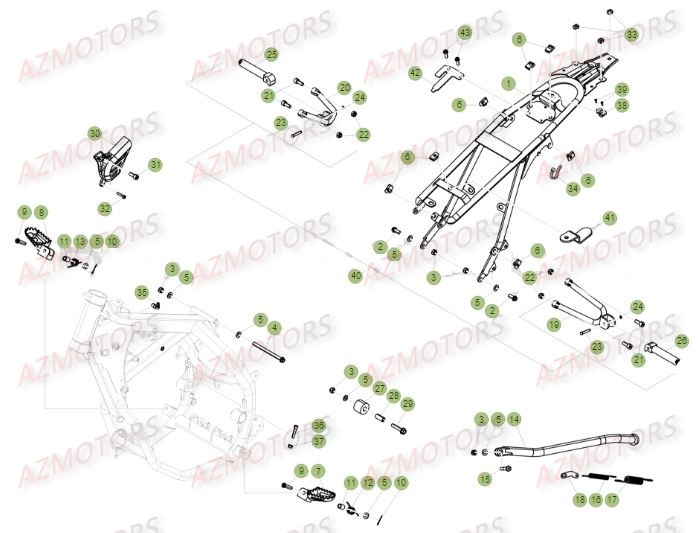 ACCESSOIRES DU CHASSIS pour 50 SM SPORT 16