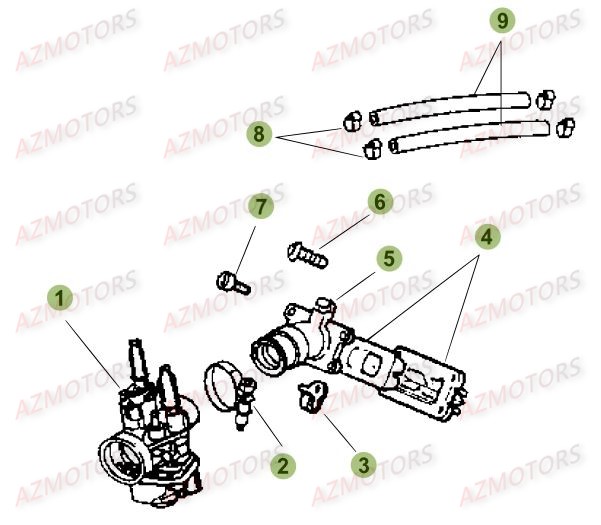 Carburateur Rr 50cc Motard Sport My16 BETA Pièces Beta RR 50 MOTARD SPORT - 2016