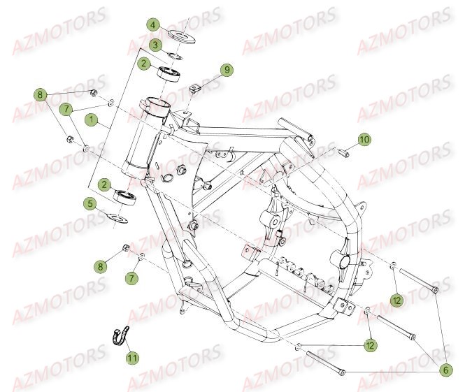 CHASSIS BETA Pièces BETA RR 50 MOTARD TRACK [2016]