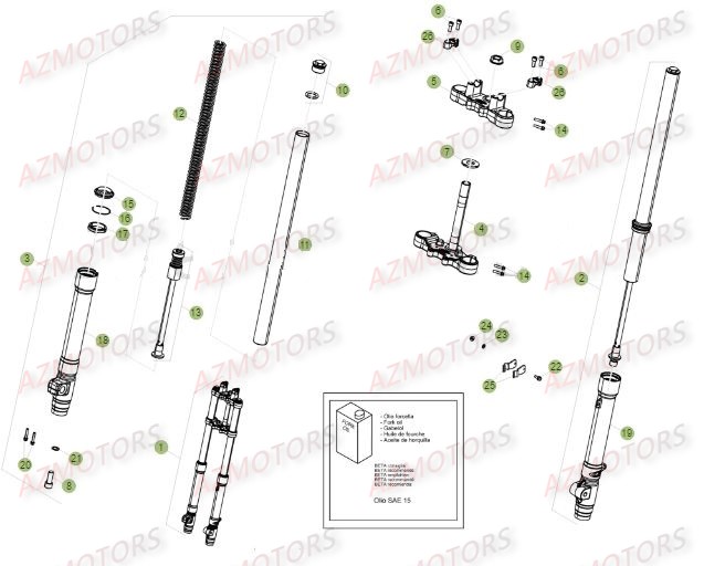 Fourche BETA Pièces Beta RR 50 MOTARD SPORT - 2016