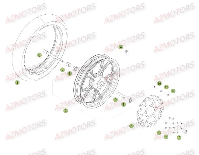Roue Avant BETA Pièces Beta RR 50 MOTARD SPORT - 2016
