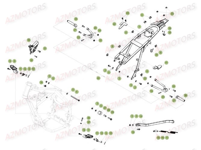 Accessoires Du Chassis BETA Pièces Beta 50 Motard STANDARD - 2016