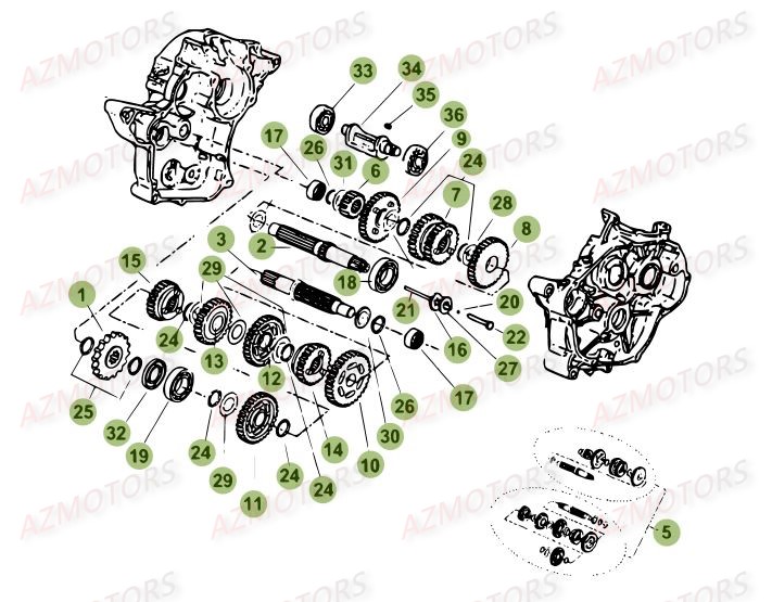 Boite A Vitesses BETA Pièces Beta 50 Motard STANDARD - 2016
