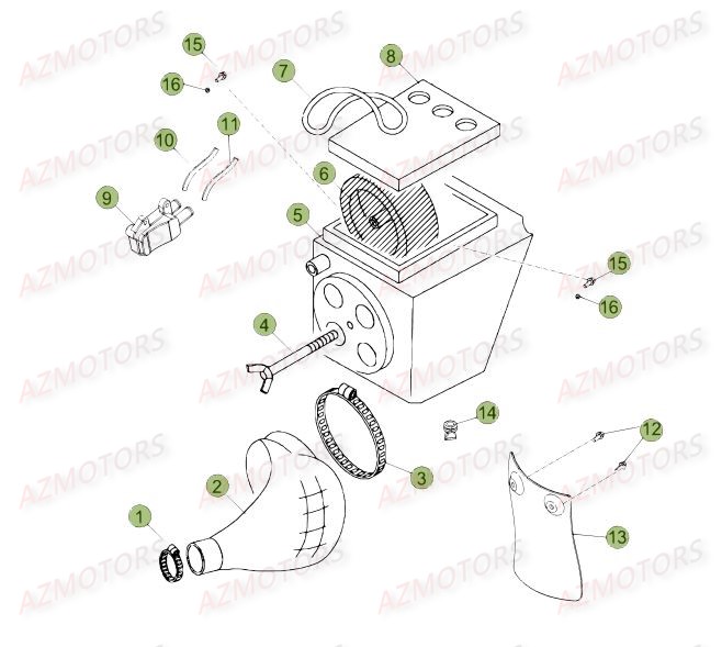 Boitier Du Filtre BETA Pièces Beta 50 Motard STANDARD - 2016