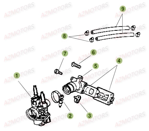 Carburateur BETA Pièces Beta 50 Motard STANDARD - 2016