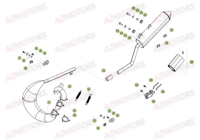 Echappement BETA Pièces Beta 50 Motard STANDARD - 2016