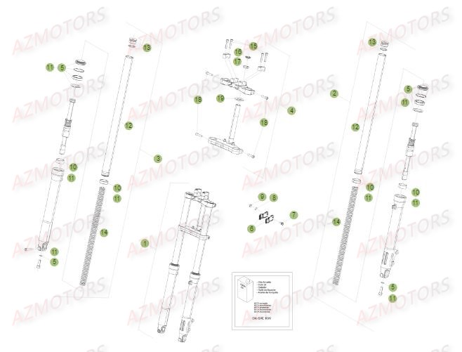 Fourche BETA Pièces Beta 50 Motard STANDARD - 2016