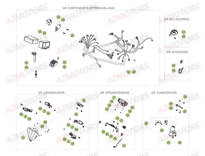 Installation Electrique BETA Pièces Beta 50 Motard STANDARD - 2016
