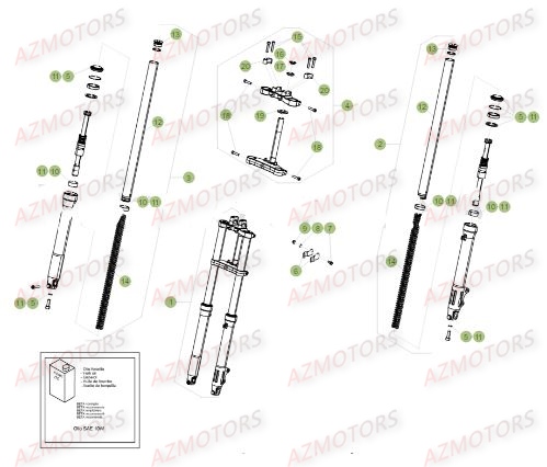 Fourche BETA Pièces Beta 50 RR Motard STANDARD - 2017