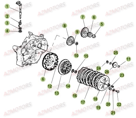 Transmission BETA Pièces Beta 50 RR Motard STANDARD - 2017