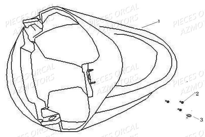 Garde Boue Avant ORCAL Pièces Orcal KITE 50cc 4T Euro 3