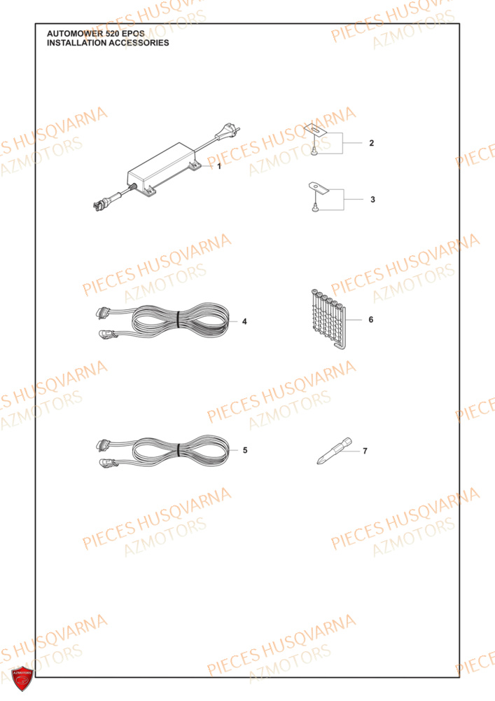 Accessoires D Installation HUSQVARNA PIECES 520 EPOS ROBOT TONDEUSE HUSQVARNA