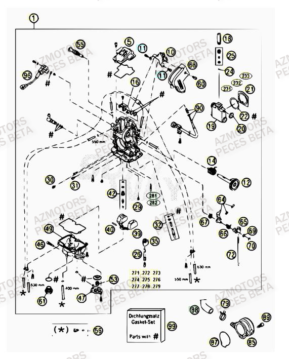 Carburateur BETA Pièces BETA RR 4T 525 - 2007