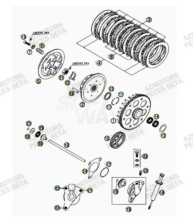 Embrayage BETA Pièces BETA RR 4T 525 - 2007