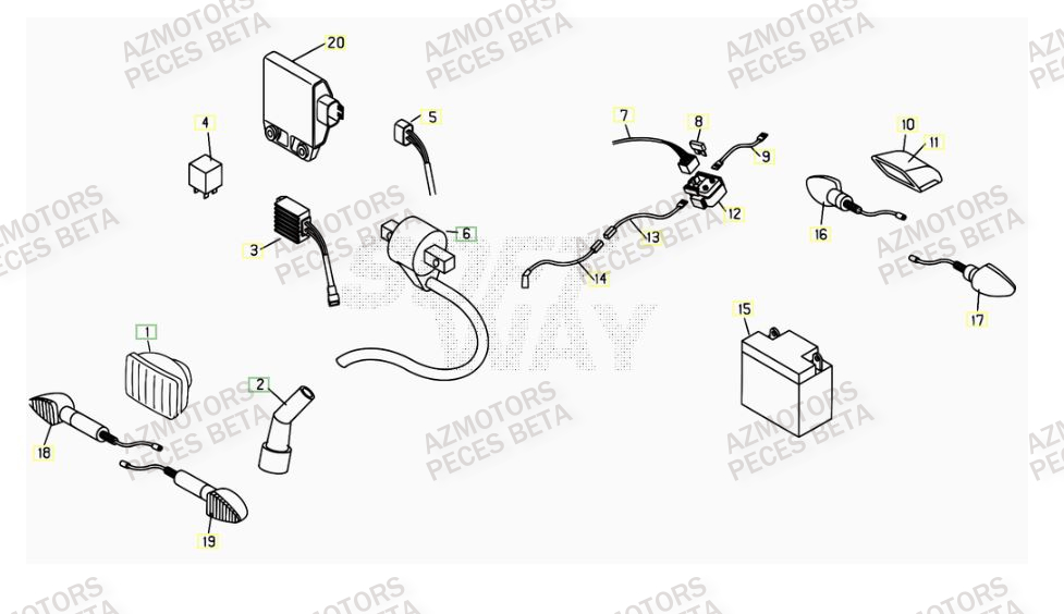 Equipement Electrique BETA Pièces BETA RR 4T 525 - 2007