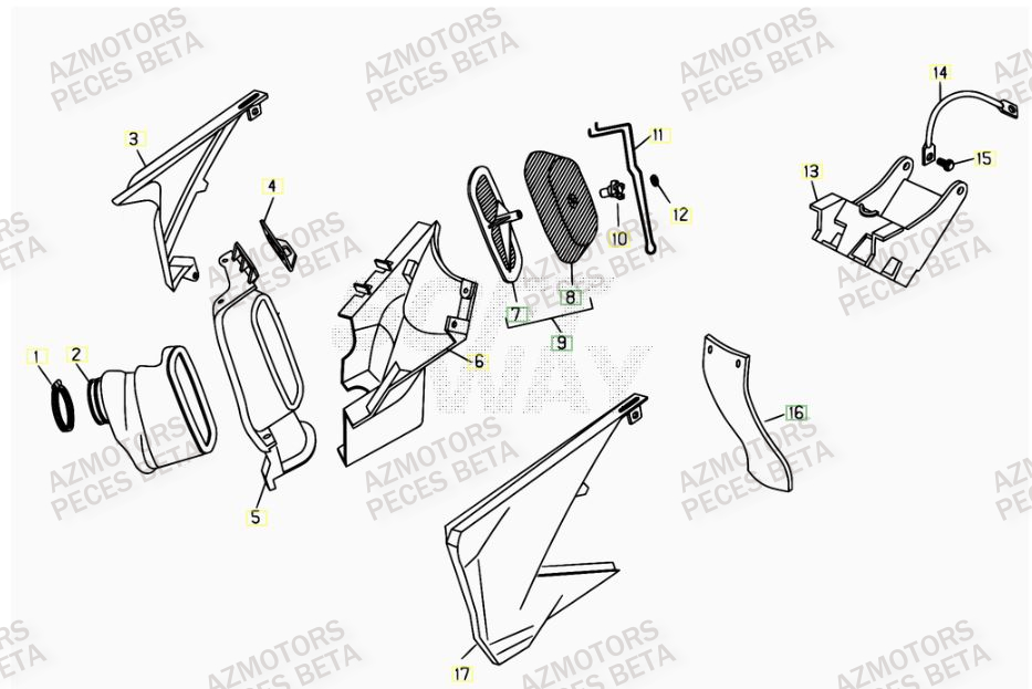 FILTRE A AIR pour 525-RR-2007