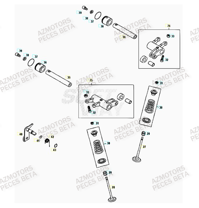 Soupapes BETA Pièces BETA RR 4T 525 - 2007