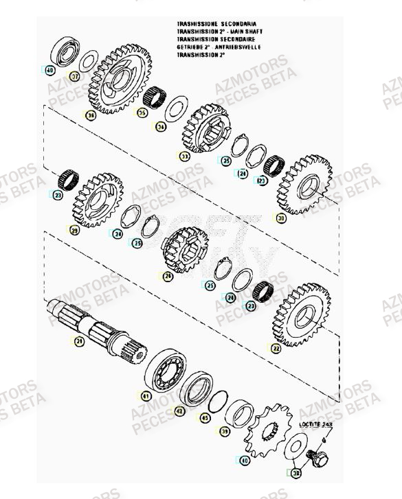 Transmission BETA Pièces BETA RR 4T 525 - 2007