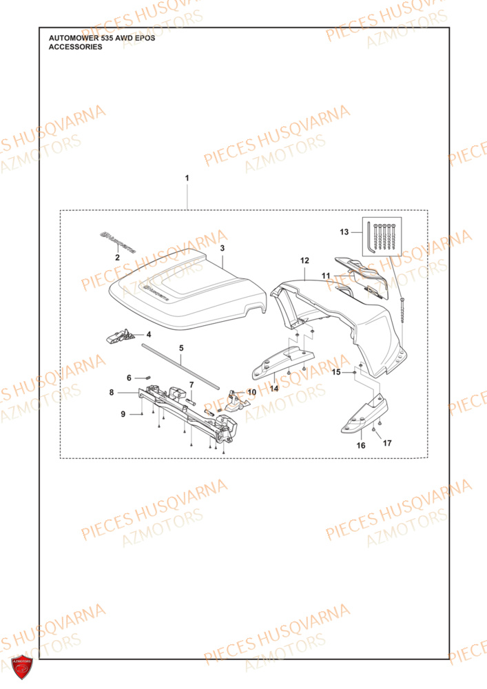 Accessoires HUSQVARNA PIECES 535 AWD EPOS ROBOT TONDEUSE HUSQVARNA